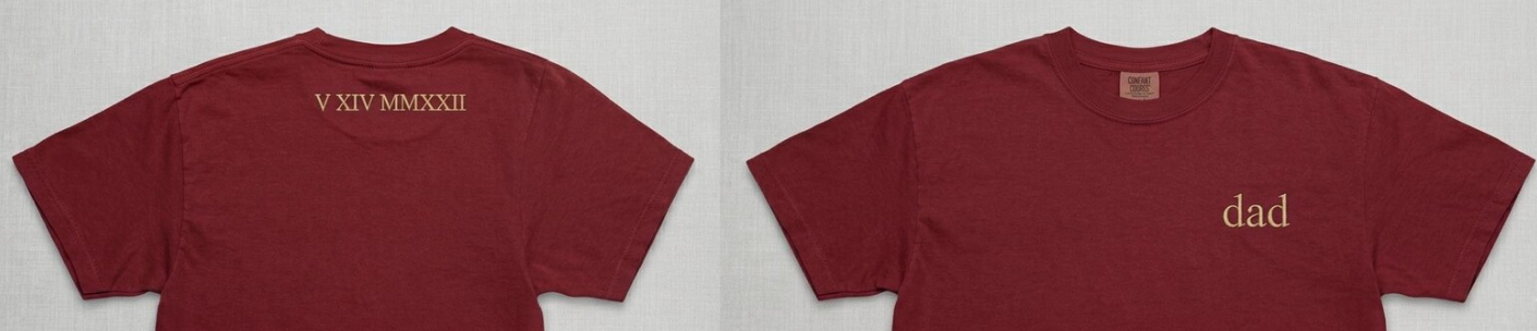 Roman Numeral Dad Shirt