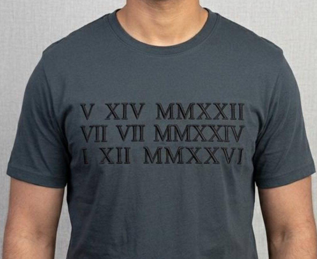 Roman Numeral Dad Shirt