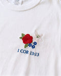 Faith Hope Love Botanical Embroidered Tee