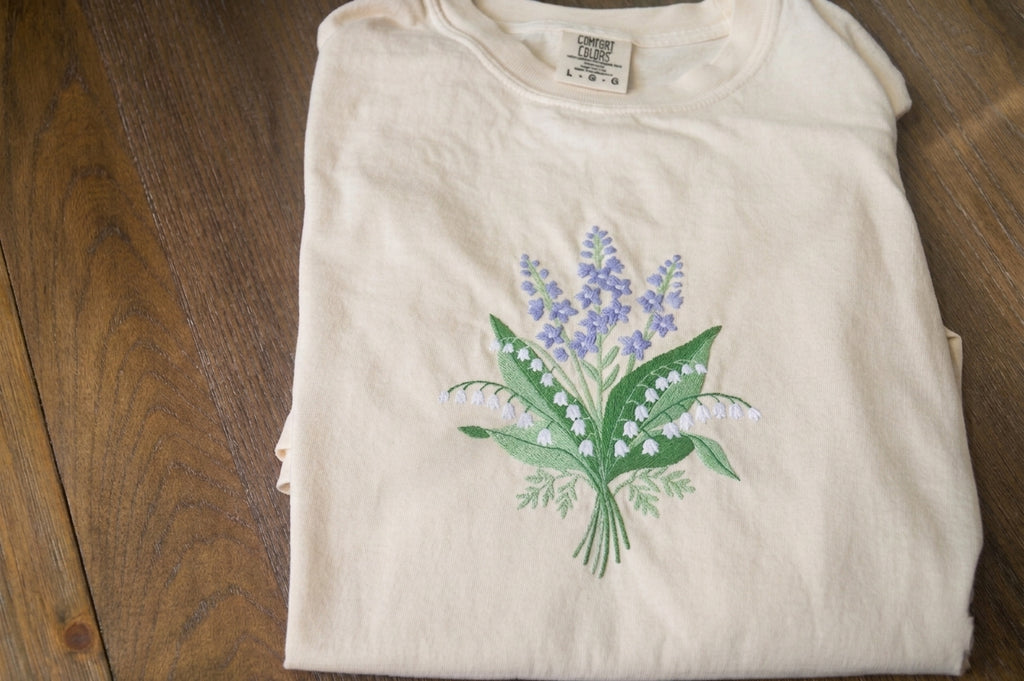 The Birth Bouquet: Custom Quilted Heirloom Tee