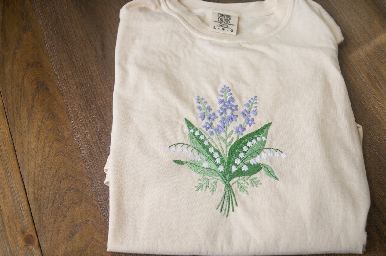 The Birth Bouquet: Custom Quilted Heirloom Tee