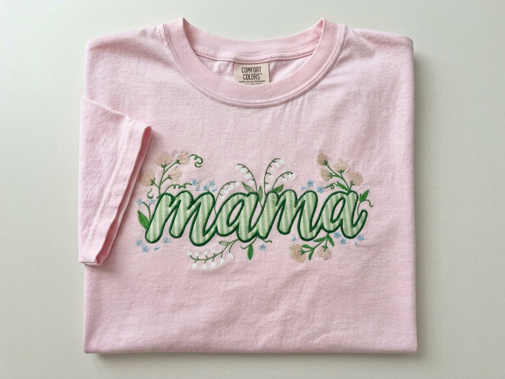 Sprouting Stripes "Mama" Tee