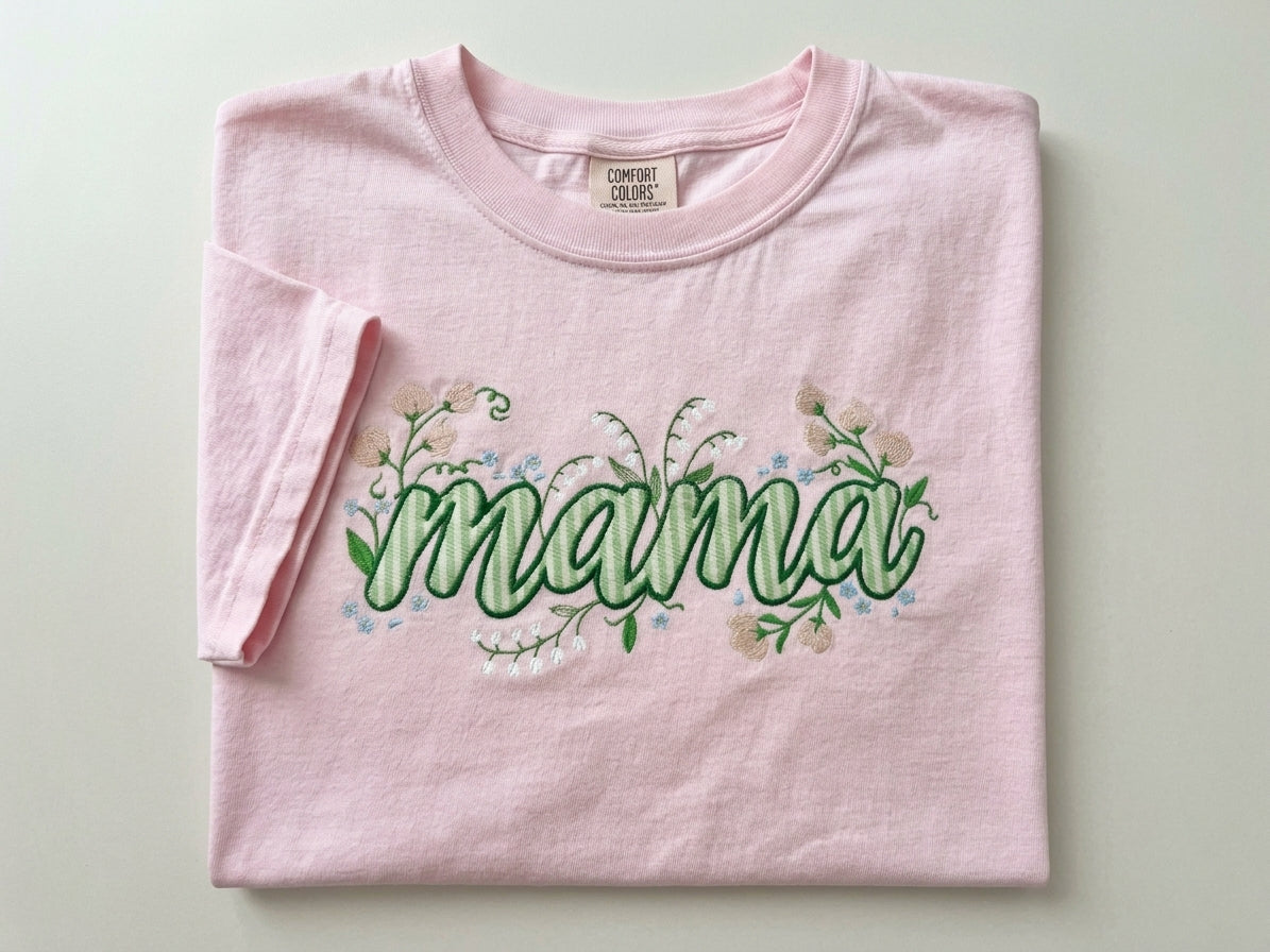 Sprouting Stripes "Mama" Tee