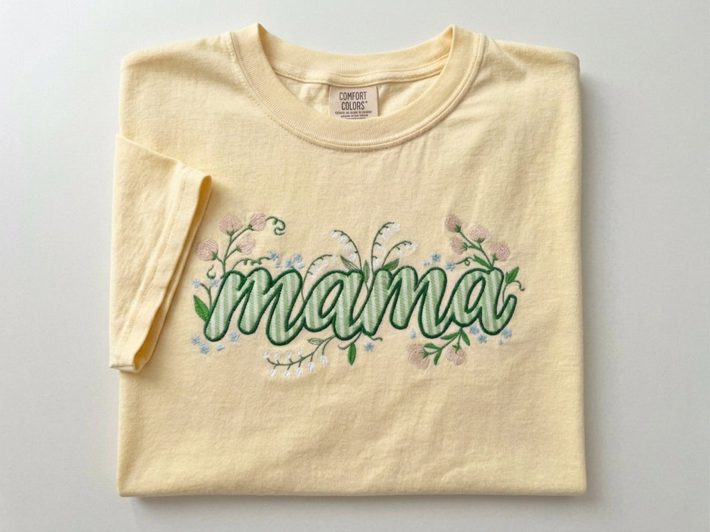 Sprouting Stripes "Mama" Tee