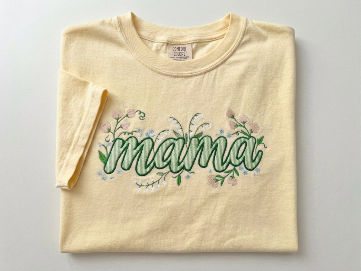 Sprouting Stripes "Mama" Tee