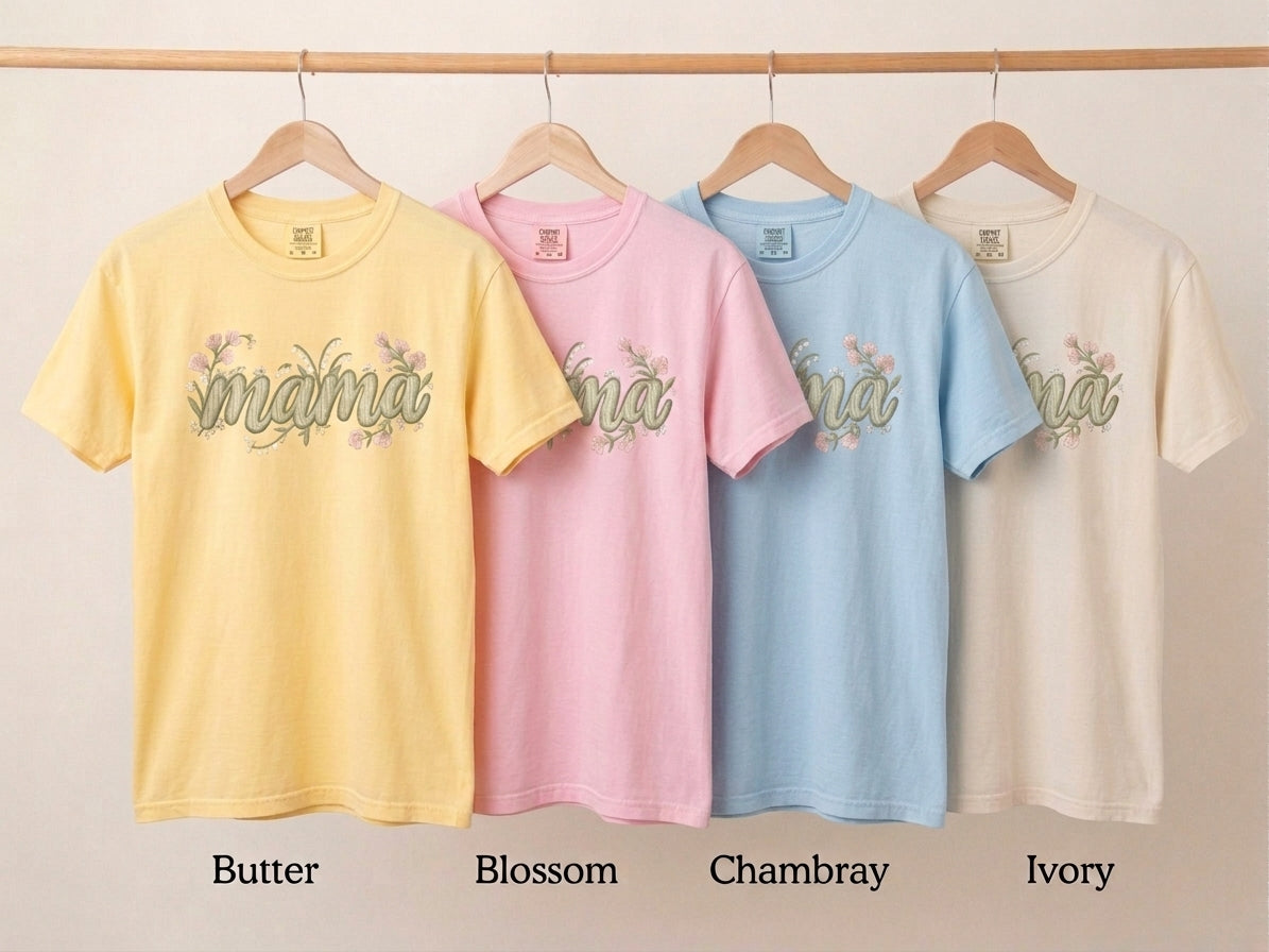 Sprouting Stripes "Mama" Tee