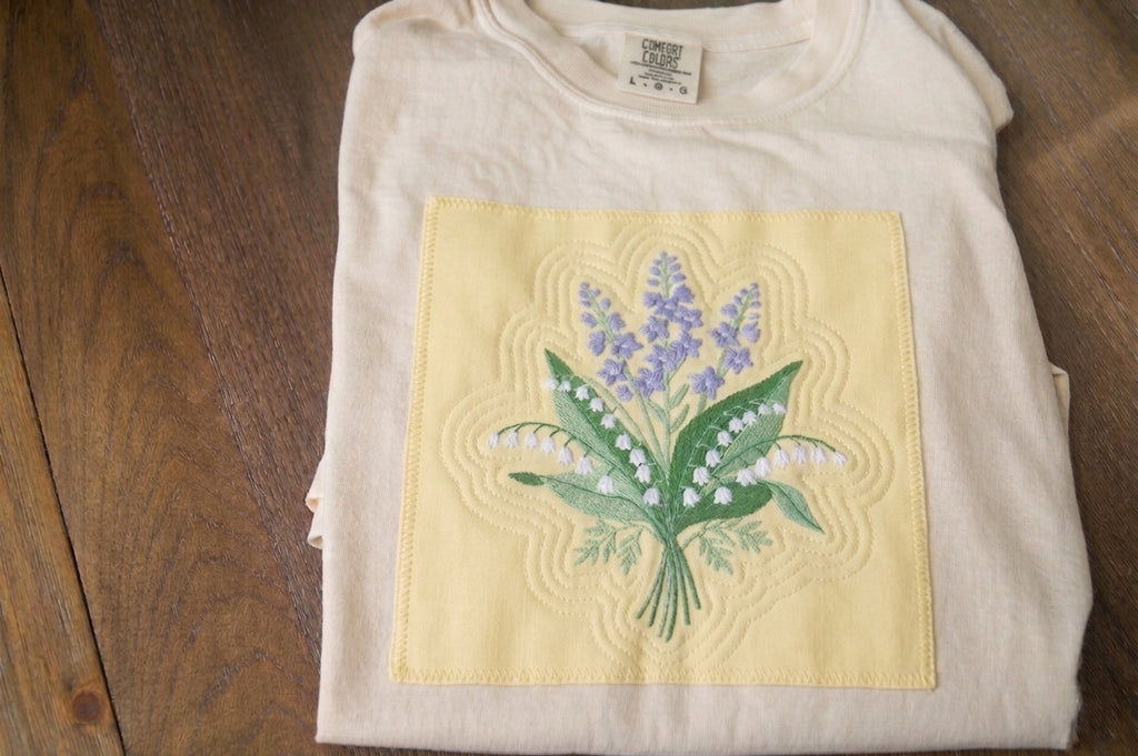 The Birth Bouquet: Custom Quilted Heirloom Tee